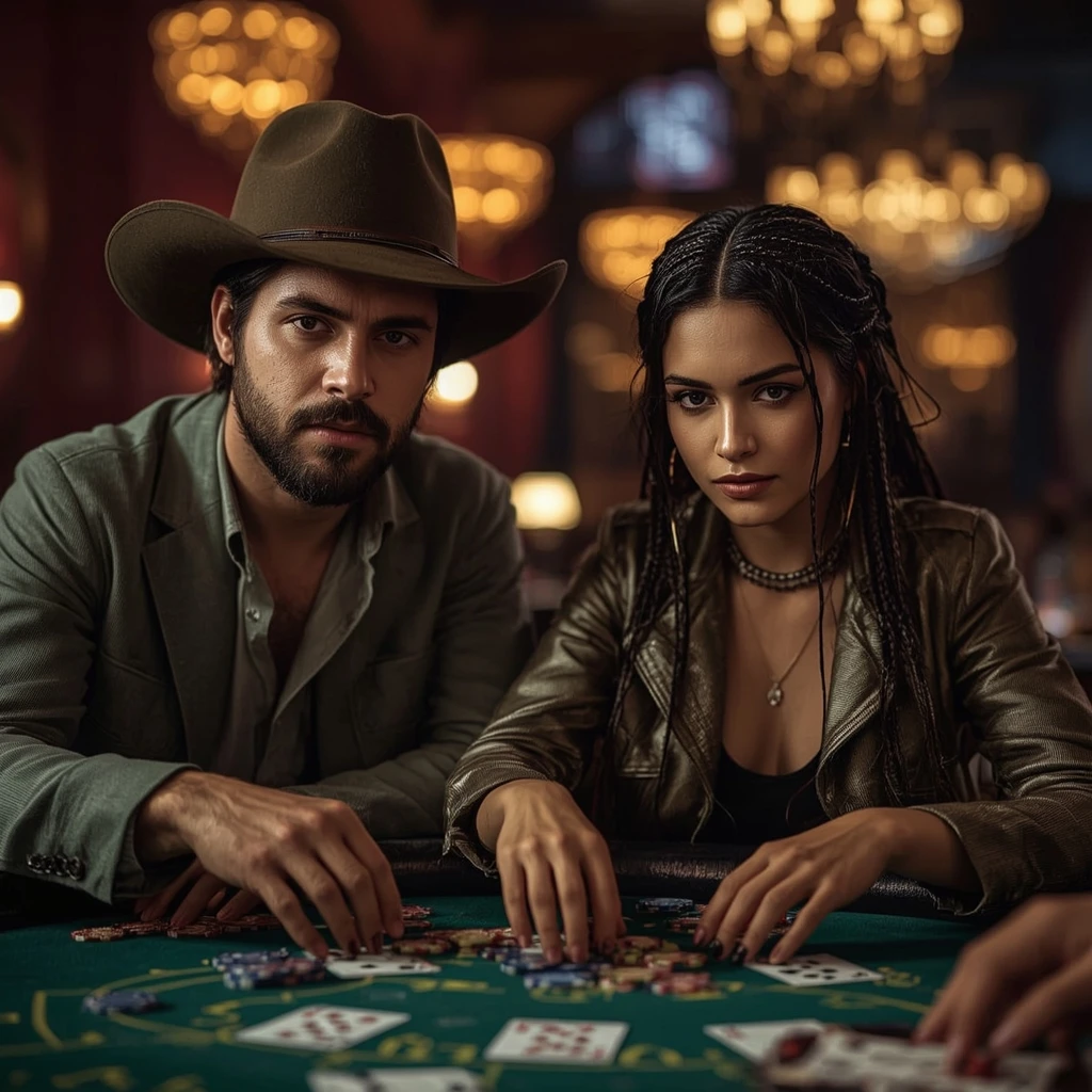 photo de deux joueurs de poker Jonny Jackpot Casino